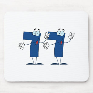 Glückszahl 77 mousepad