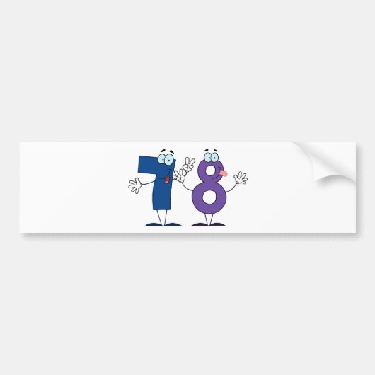 Glückszahl 78 autoaufkleber (Vorne)