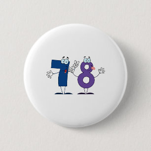 Glückszahl 78 button