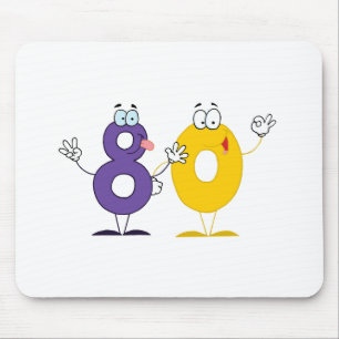 Glückszahl 80 mousepad