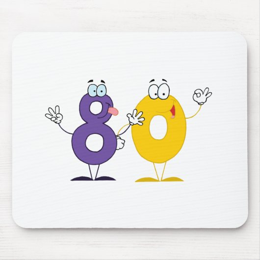 Glückszahl 80 mousepad (Vorne)