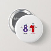 Glückszahl 81 button (Vorne & Hinten)