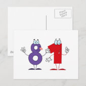 Glückszahl 81 postkarte (Vorne/Hinten)