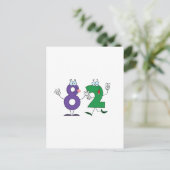 Glückszahl 82 postkarte (Stehend Vorderseite)
