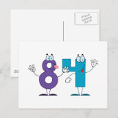 Glückszahl 84 postkarte (Vorne/Hinten)