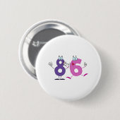 Glückszahl 86 button (Vorne & Hinten)