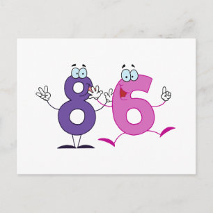 Glückszahl 86 postkarte