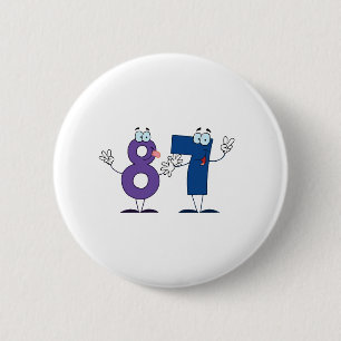 Glückszahl 87 button