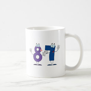 Glückszahl 87 kaffeetasse