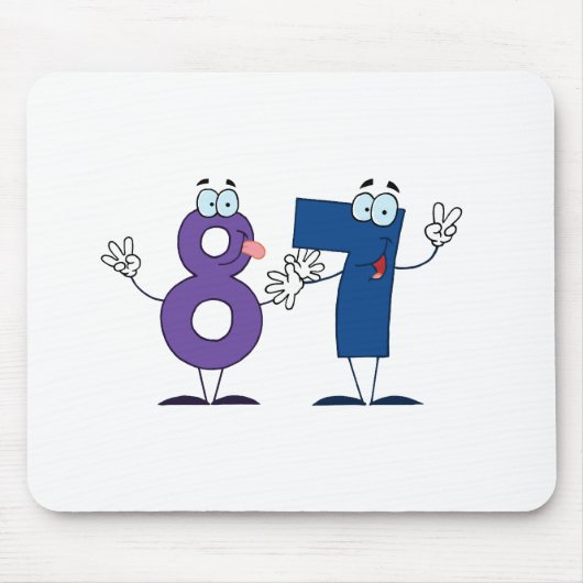 Glückszahl 87 mousepad (Vorne)