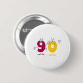 Glückszahl 90 button (Vorne & Hinten)
