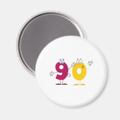 Glückszahl 90 magnet (Vorderseite/Rückseite)