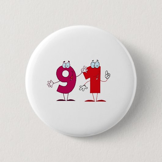 Glückszahl 91 button (Vorderseite)