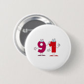 Glückszahl 91 button (Vorne & Hinten)