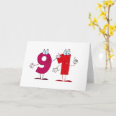 Glückszahl 91 karte (Gelbe Blume)