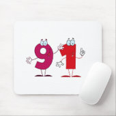 Glückszahl 91 mousepad (Mit Mouse)