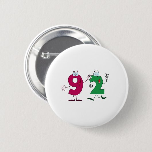 Glückszahl 92 button (Vorne & Hinten)