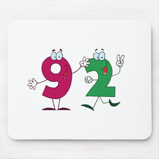 Glückszahl 92 mousepad (Vorne)