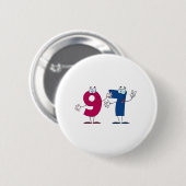 Glückszahl 97 button (Vorne & Hinten)