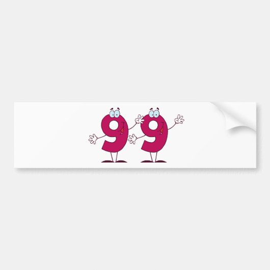 Glückszahl 99 autoaufkleber (Vorne)