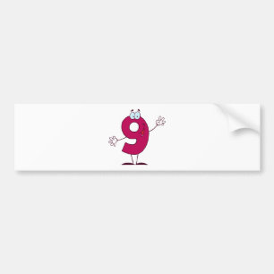 Glückszahl 9 autoaufkleber