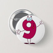 Glückszahl 9 button (Vorne & Hinten)