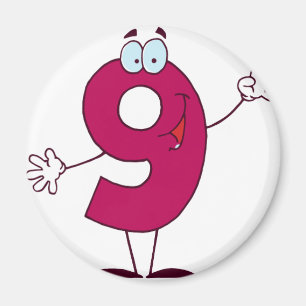 Glückszahl 9 magnet