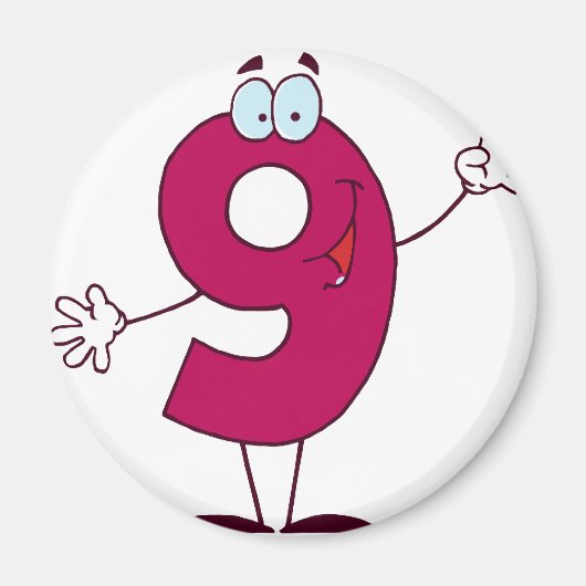 Glückszahl 9 magnet (Vorne)