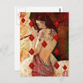 Glückszahl 9 postkarte (Vorne/Hinten)