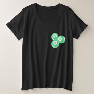 Glückszahl 9 Türkise Bälle Große Größe T-Shirt