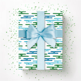 Glückverheißende Wolkenbänder in Grün und Aquamari Geschenkpapier