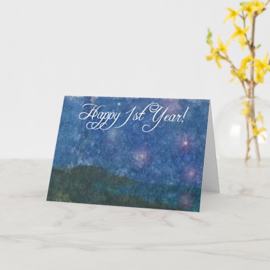 Glückwunsch 1. Jahr Sobriety Card Karte (Gelbe Blume)