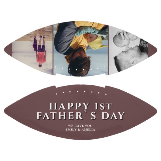 Glückwunsch 1. Vatertag 3 FotoCollage Football (Paneele)