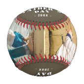 Glückwunsch 1. Vatertag Vintag 2 FotoCollage Baseball (Vorderseite)