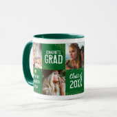 Glückwunsch 2024 Graduate Foto Gift Green Tasse (Vorderseite Links)
