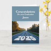 Glückwunsch 2025 Individuelle Name Abschluss Karte (Gelbe Blume)