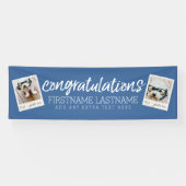 Glückwunsch 2 Foto Collage - Kann Farbe bearbeiten Banner (Horizontal)