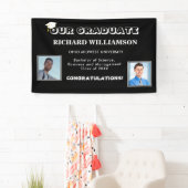 Glückwunsch 2 Foto Schwarz und Weiß Moderne Gradua Banner (Insitu)