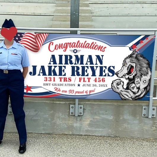 Glückwunsch 331 Wolfpack Air Force Abschluss Banner