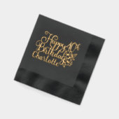 Glückwunsch 40. Geburtstag 40. Personalisiert Servietten Mit Folie (Links)