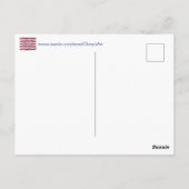 Glückwunsch 4. auf Peace Sign Flag Postkarten (Rückseite)