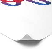 Glückwunsch 4. Juli (18x24) Rot/Blau Gradient Poster (Ecke)