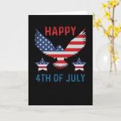 Glückwunsch 4. Juli American Flag Karte (Gelbe Blume)