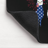 Glückwunsch 4. Juli American Flag Red White Llama  Mousepad (Ecke)