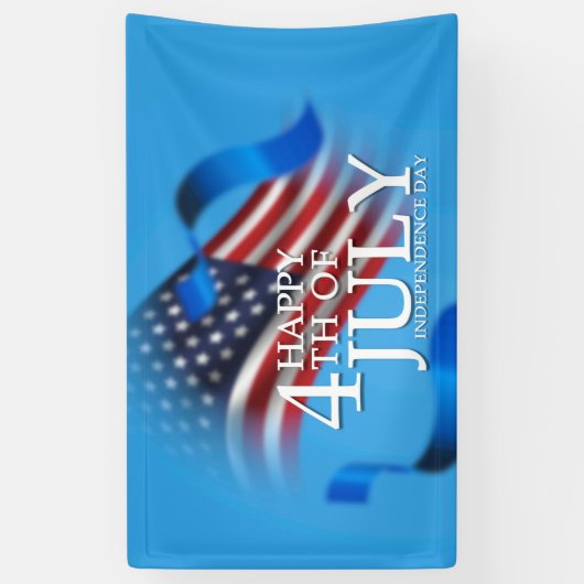 Glückwunsch 4. Juli American Patriotic Banner (Vertikal)