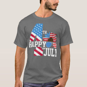 Glückwunsch 4. Juli American Sunflower Glasse T-Shirt