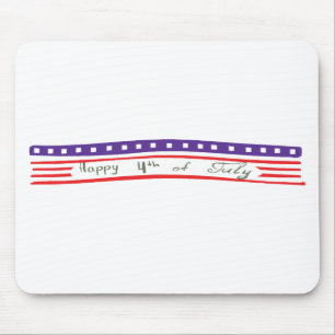 Glückwunsch 4. Juli Amerikanische Flagge Mousepad