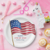 Glückwunsch 4. Juli Amerikanische Flagge Pappteller (Party)