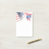 Glückwunsch 4. Juli Amerikanische Flagge Post-it Klebezettel (Auf Schreibtisch)