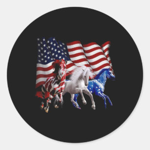 Glückwunsch 4. Juli Amerikanische Flagge rotes Wei Runder Aufkleber